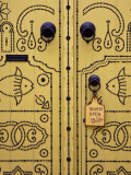 Tunisia  Tunis  Medina  Door on Dar El Jeld Street