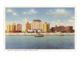 Seawall and Skyline  Corpus Christi  Texas
