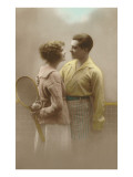 Fond Tennis Playing Couple