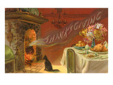 Thanksgiving Smoke Coming out of Fireplace