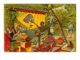 Lady in Hammock with Punkawallah