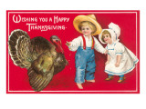 Happy Thanksgiving  Children with Turkey