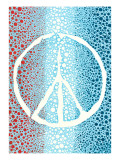 Red White and Blue Peace Sign