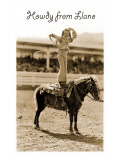 Greetings from Llano  Texas  Girl on Pony
