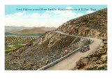 Highway on Mt Franklin  El Paso  Texas