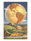 Enjoy Your Travels  Globe with Americas