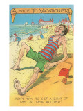 Anti-Sunburn Advice Cartoon