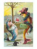Two Fashionable Fish Meet on the Street