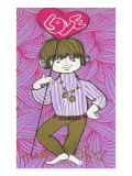 Little Mod Boy with Love Balloon