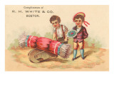 Victorian Children with Wheelbarrow