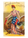 Greetings  Columbia with Turkeys