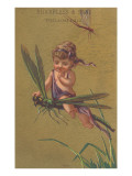 Baby Fairy Riding Dragonfly