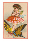 Victorian Girl on Butterfly