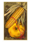 Thanksgiving Greetings  Corn and Pumpkin