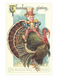 Little Uncle Sam Riding Turkey