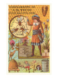 Victorian Girl with Bees and Hives