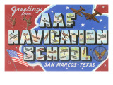 Greetings from AAF Navigation School  San Marcos  Texas