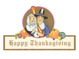Smiling Pilgrim Couple