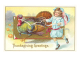 Greetings  Girl with Turkey