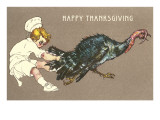 Happy Thanksgiving  Little Chef with Turkey