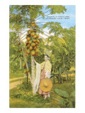 Senorita with Papaya Tree  Southern Texas