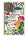 Vintage Greetings with Tulips