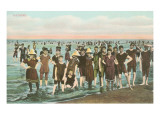 Crowds of Vintage Bathers