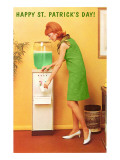 Happy St Patricks Day  Green Water Cooler