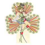 St Patricks Day  Show Girl Illustration