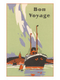 Art Deco Ocean Liner  Bon Voyage