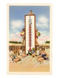 Bathing Beauties with Thermometer