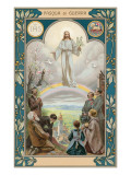 Jesus Appearing over Italian Village