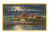 Moon over Hotel del Coronado  San Diego  California
