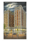 Moon over Hotel John Marshall  Richmond  Virginia