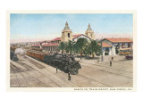 Locomotive at Union Depot  San Diego  California