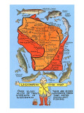 Fishing Map of Wisconsin