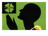 St Patricks Day  Art Deco Silhouette