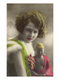 French Woman with Buddha Statue