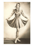 Lady Ice Skater in Tasteful Skirt