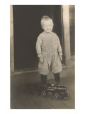 Boy with Toy Locomotive