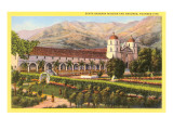 Mission and Grounds  Santa Barbara  California