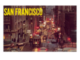 Powell Street at Night  San Francisco  California