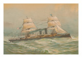 Steamship with Square-Rigged Sails