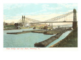 Point Bridge and Coal Boats  Pittsburgh  Pennsylvania