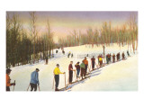 Line of Cross Country Skiers
