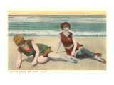 Bathers on the Beach  San Diego  California
