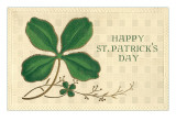 Four-Leaf Clover with Gold Lining