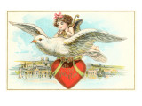 To My Valentine  Cupid Riding Dove
