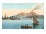 Naples Harbor with Smoking Vesuvius