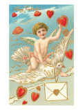 To My Valentine  Cupid Riding Dove